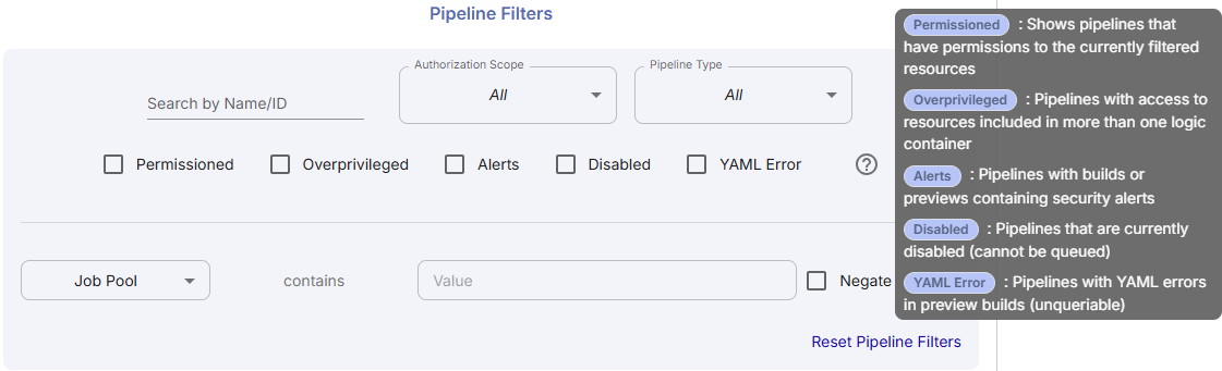 Pipeline Policy Filters